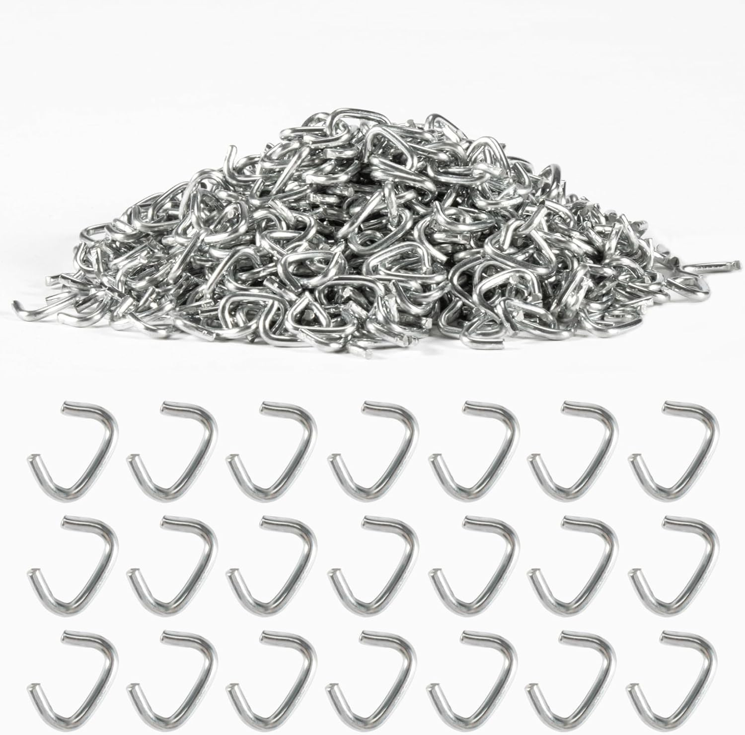 650PCS Galvanized Hog Rings - Hog Nose Rings Hog Rings Hog Nose Clips 3/8