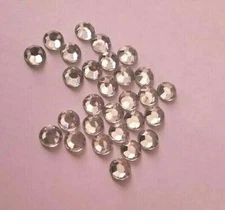 CraftbuddyUS 100pc Acrylic 7mm Flatback Clear Round FacetedRhinestne Crystal Gem