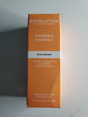 Revolution Skincare London Vitamin C Eye Cream 0.5 Fl. Oz Vegan Fragrance Free