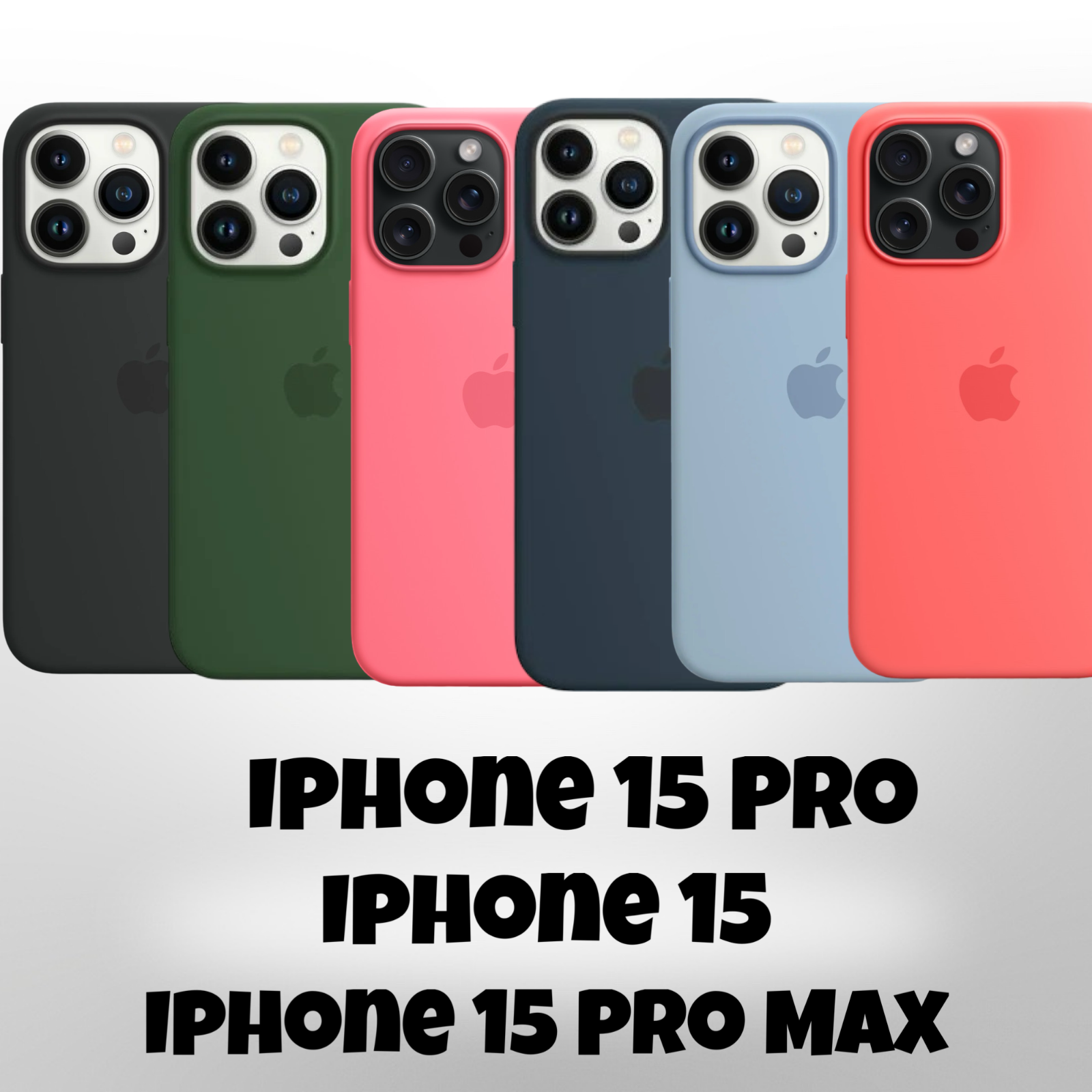 Genuine Magsafe Silicone Case Cover Official Apple iPhone 15 , 15 PRO 15 PRO MAX