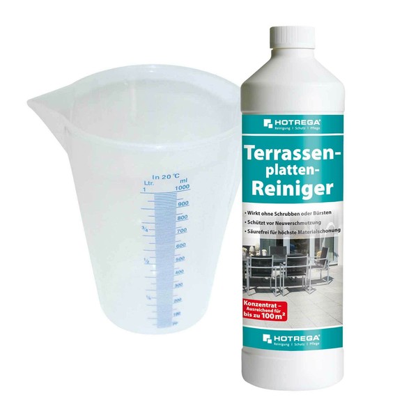 Hotrega Terrassenplatten Reiniger 1L Terrasse Balkon Reinigen Inkl Messbecher-image