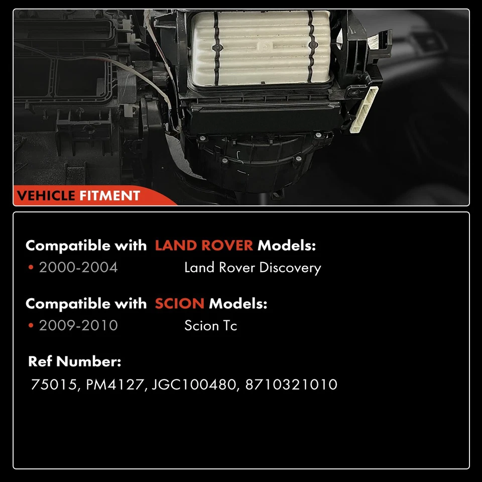 Conjunto de ventilador de motor soplador de CA delantero para Toyota Corolla RAV4 Land Rover Discovery Foto 3 de 4