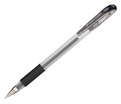 KN104-A Pentel Arts Hybrid Technica Gel Pen, Fine 0.4mm, Black Ink, Pack of 1