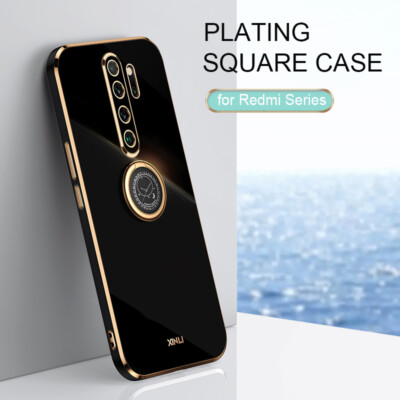 Shockproof Plating Finger Ring Case For Xiaomi Redmi 10 Note 10 Pro Mi 11 Cover