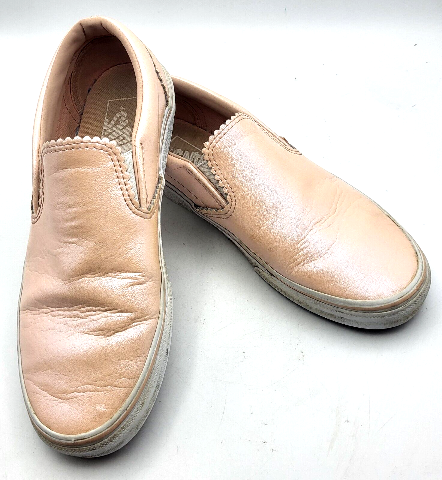 VANS Pink Pearl Slip-On Shoes Womens 7.5 Mens 6 Great Condition-image