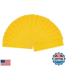 BeeCastle 20pcs Yellow Beehive Beeswax Coated Foundation Sheets, Waxed Founda