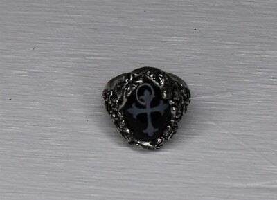 Cemetary Cross Ring Size 7 Alchemy Gothic English Pewter