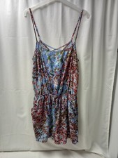 ❤️ Next Blue Patterned Playsuit Size 6 Vgc