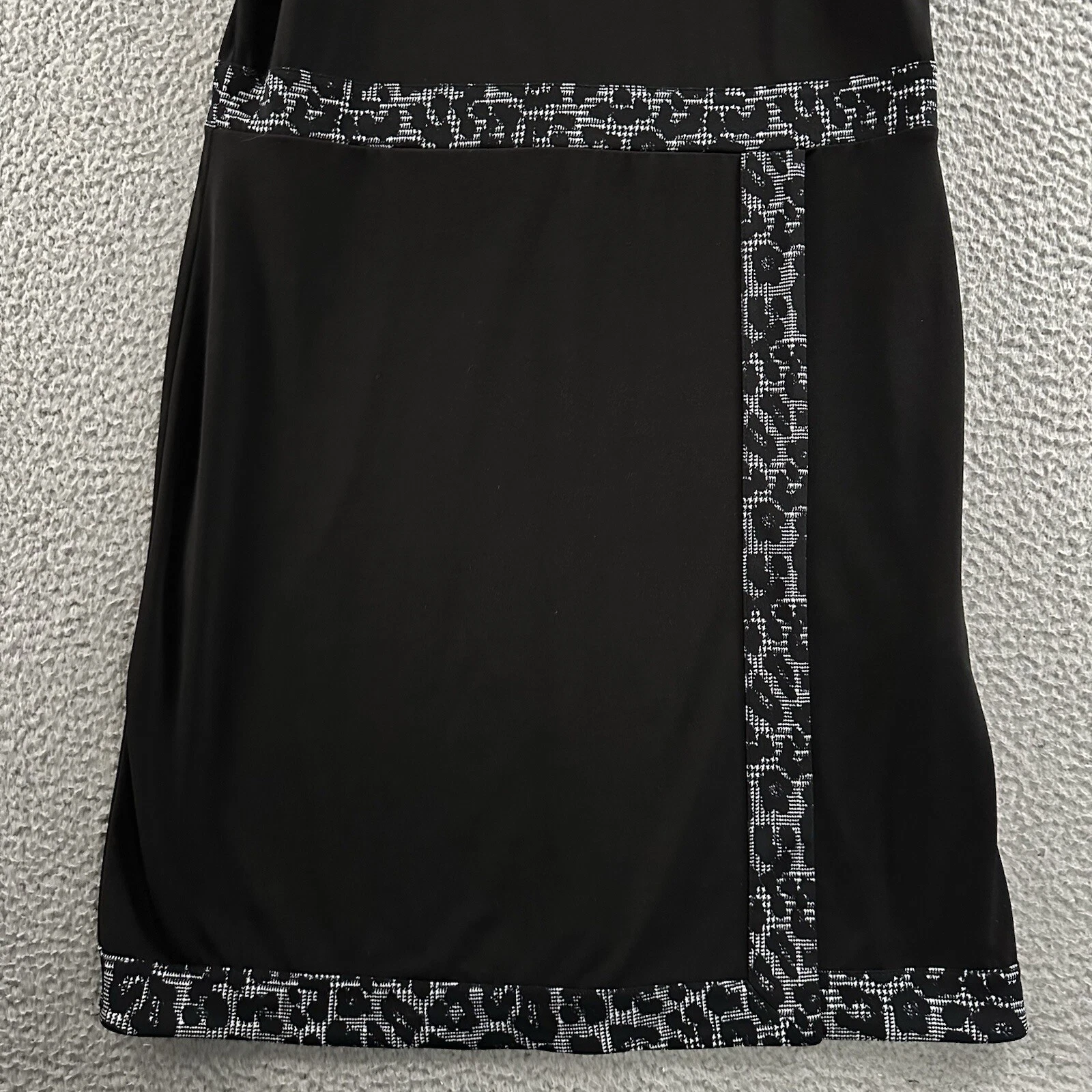 Abito donna Michael Kors nero taglia media stampa animalier midi misto poliestere