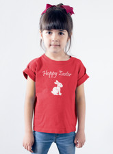 Toddler Youth Hoppy Easter Shirt Cute Bunny Graphic Tee Spring Holiday Outfit