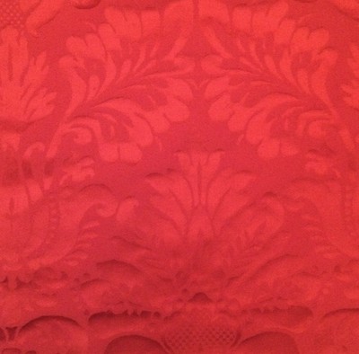 CLARENCE HOUSE Decortex Deva Paprica Cotton Silk Italy Remnant New