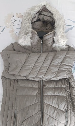 Bonmarché Water-Resistant Half Coat with Detachable Hood – Grey or Khaki - Picture 10 of 10