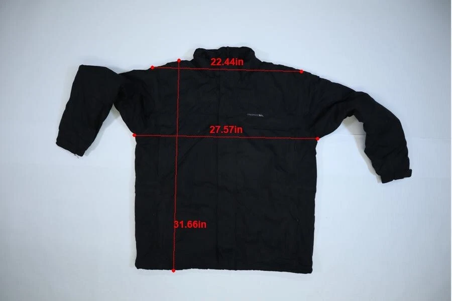 Abrigo de Invierno Trespass Para Hombres Negro Cremallera Completa Impermeable A Prueba de Viento Forrado de Vellón XXL Foto 4 de 4