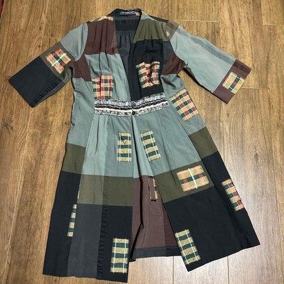 M.&KYOKO by Sato Seni Coat 3/4 Sleeve Multicolor Cotton FREE SIZE Made in Japan