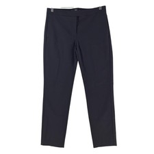 Mango Dress Pants Womens US 6 aus 10 Black Twill Slim Tapered Stretch 136916
