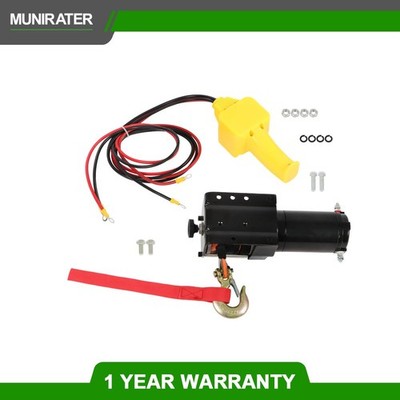 12V 31500LB1.5HP Electric Winch 39ft Synthetic Rope Wired Remote IP55 waterproof