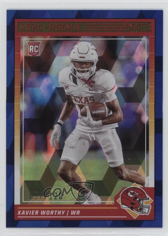 2024 Score Rookies Cubic 57/120 Xavier Worthy #324 Rookie RC 1ih3