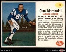 1962 Post Cereal #81 Gino Marchetti Colts HOF San Francisco 7 - NM