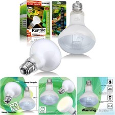 100w 2 Pack Reptile Heat Lamp Basking Light UVA Daylight Thermometer
