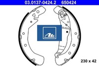 ATE 03.0137-0424.2 Bremsbackensatz 4 Bremsbacken Trommelbremse FüR Opel