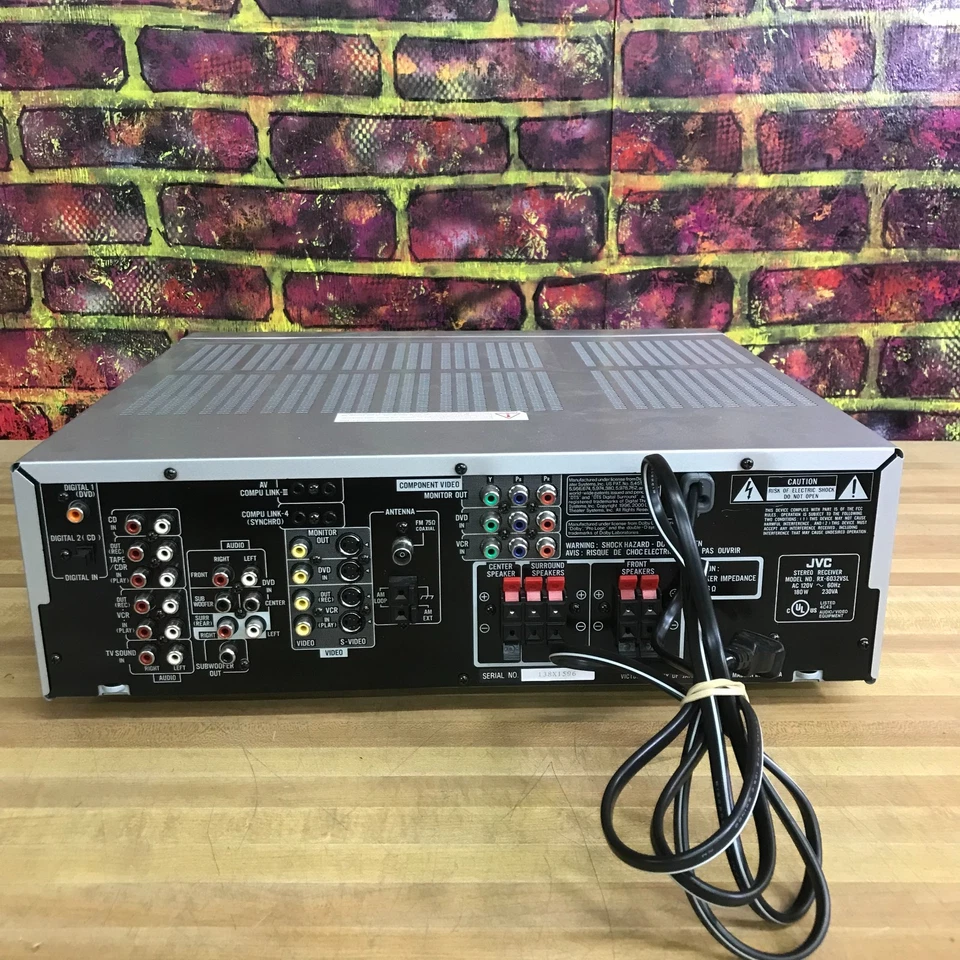 JVC RX-6032VSL Audio/Video Control Receiver 5.1 Dolby Surround 100W Per Channel - Image 2 of 4