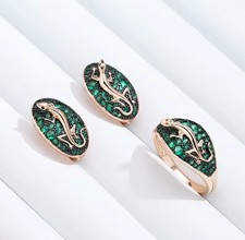 Damen Schmuck Set,elegant,aussergewöhnlich,585 Roségold Plattiert,neu