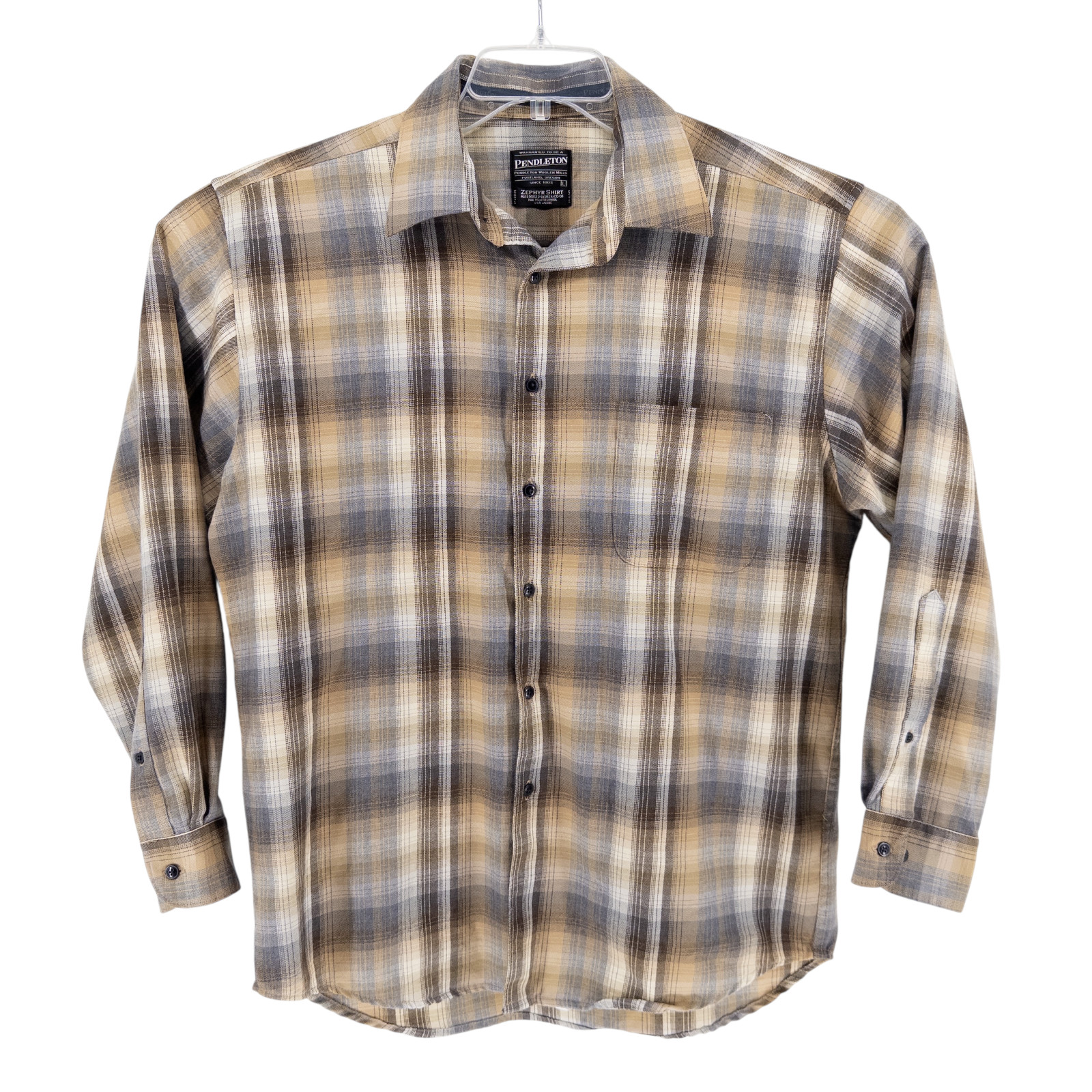Pendleton Mens Large Zephyr Button Down Shirt Bro… - image 2
