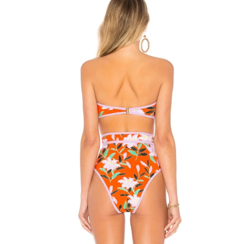 DIANE VON FURSTENBERG Cheeky High-Waist Floral-Print Swim Bikini Bottoms Small - Image 2 of 4