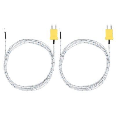 2pcs für K Type Thermocouple Mini Connector Temperature Sensor,8.2ft White
