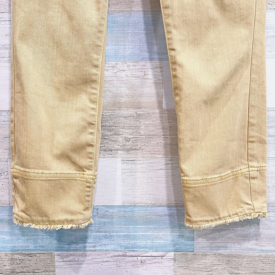 J Jill Denim Authentic Fit Cropped Jeans Yellow Low Rise Womens 2P 2 Petite - Image 4 of 4
