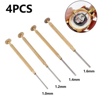 4 Stück 1,0-1,6 mm Präziser Schlitz Schraubendreher Flach Klinge Watch-Phone Repair Werkzeug Neu