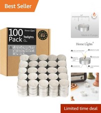Tealight Candles - 4 Hours - Giant 100,200,300 Bulk Packs - White Unscented E...