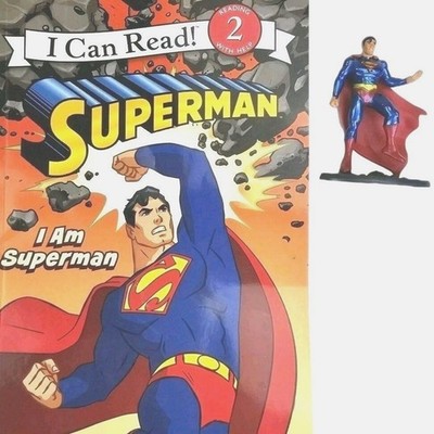 Superman I Am Superman I Can Read Level 2 Book and Action Figure Set DC Comics