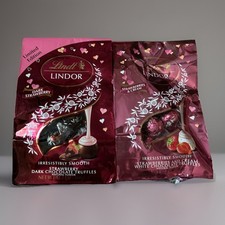 Limited Edition Lindt Lindor STRAWBERRIES  CREAM Dark White Chocolate Truffles