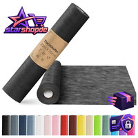 TischläUfer Vlies Schwarz 25M X 30Cm Tischband FüR Festlichkeiten Deko