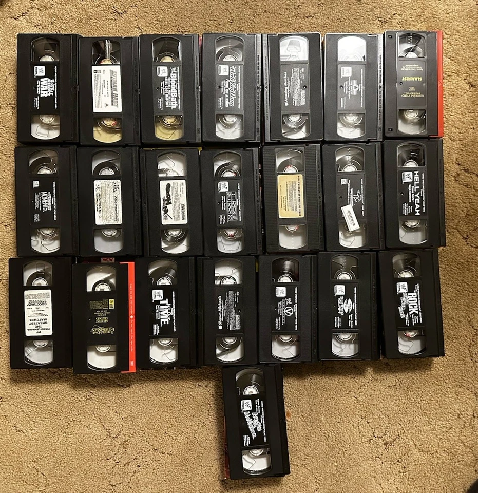 VINTAGE WWE/WWF WRESTLING VHS (LOT OF 22) THE ROCK, ANDRE THE GIANT, STONE COLD - Image 3 of 3