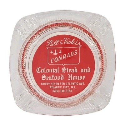 Vintage Ashtray / Conrad's Colonial Steak & Seafood House / Atlantic City NJ