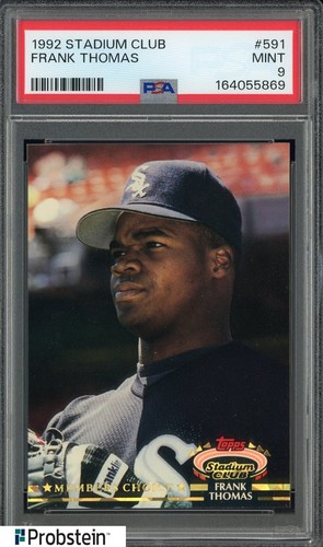1992 Topps Stadium Club #591 Frank Thomas Members Choice HOF PSA 9