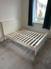 Contemporary Shaker Style White Painted 4ft 6inch Double Bed Frame |