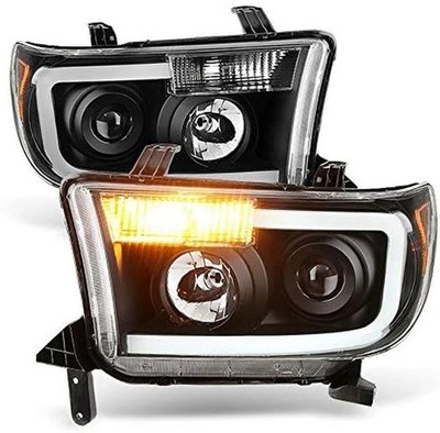 - for 2007-2013 Toyota Tundra 08-17 Sequoia Black [OPTIC] LED Tube Projector Hea