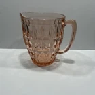 Jeannette Windsor Pink Diamond Glass Pitcher