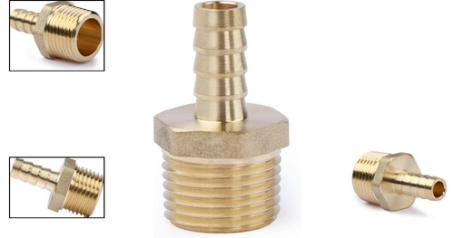 Versatile 3/8" x 1/2" NPT Brass Adapter Fitting for Gas, Oil, Water - Picture 2 of 8