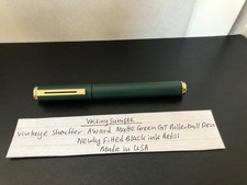 Vintage Sheaffer Award Matte Green GT Rollerball Pen With New Refill