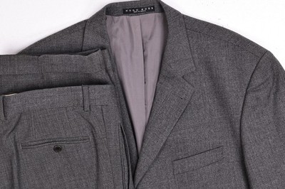 Vintage Hugo Boss Da Vinci/Lucca 3-Button Wool Suit 46 L Pleated Pants 35x31