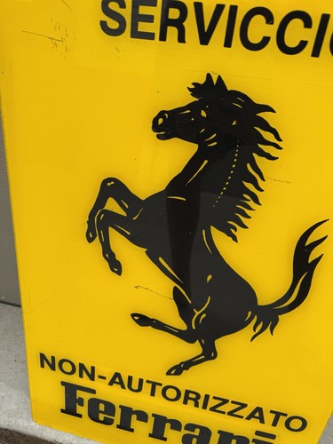 Vintage Ferrari Mechaniker Shop Schild bemalt Acryl Serviccio Non-Autorizzato - Bild 4 von 10