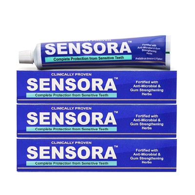 SENSORA Sensitivity Relief Toothpaste with Rapid Relief Formula | Pack of 3
