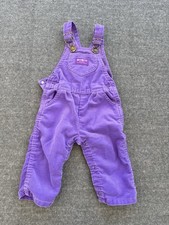 Vintage USA Oshkosh Genuine Article Purple Ribbed Corduroy Overall 12m
