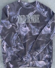 Abercrombie Kids Girls Sweatshirt Size 15/16 XL gray purple swirls 15 16