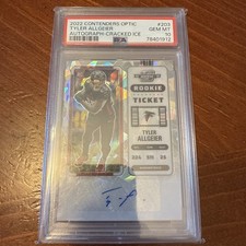 2022 Contenders Optic Tyler Allgeier Rookie Ticket Cracked Ice Auto /22 No. 203