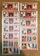 1991 Sports Card Uncut Sheet Michael Jordan Ryan Gretzky Bird (9) Bulls MM2